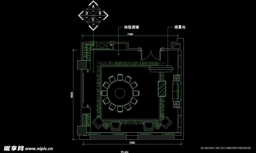 CAD餐厅设计素材