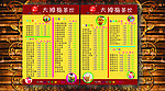 奶茶价目表