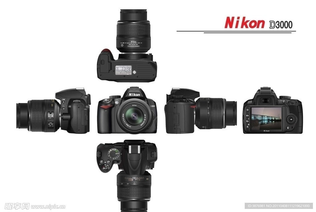 Nikon D3000 六视图