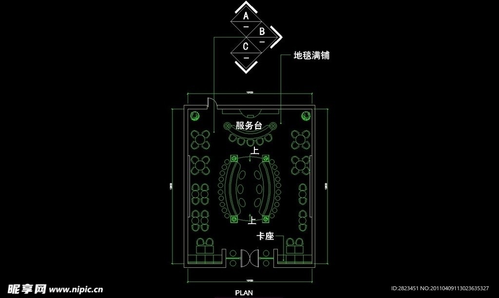 CAD餐厅设计素材