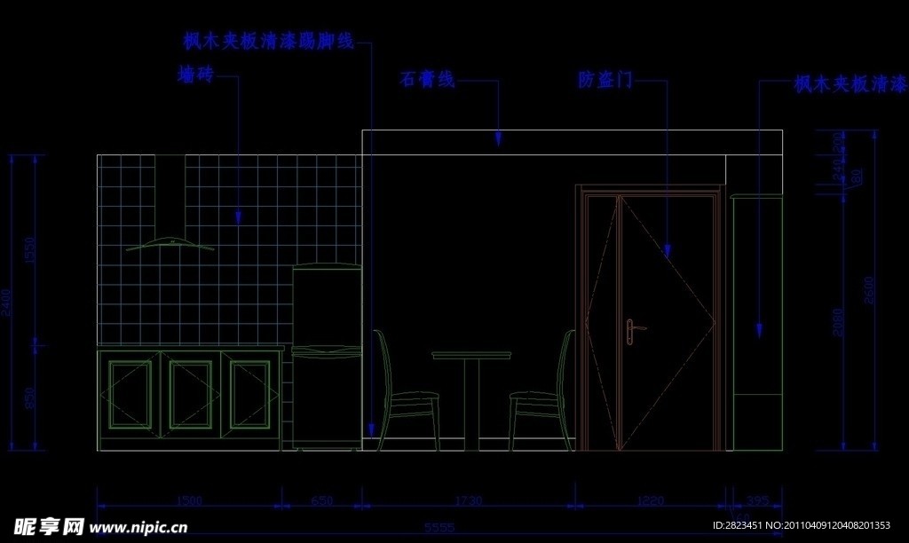 CAD餐厅设计素材