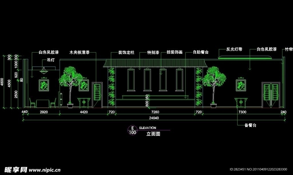 CAD餐厅设计素材