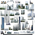 背景建筑 后期PSD