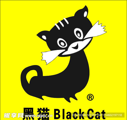 黑猫 矢量 标志 cdr