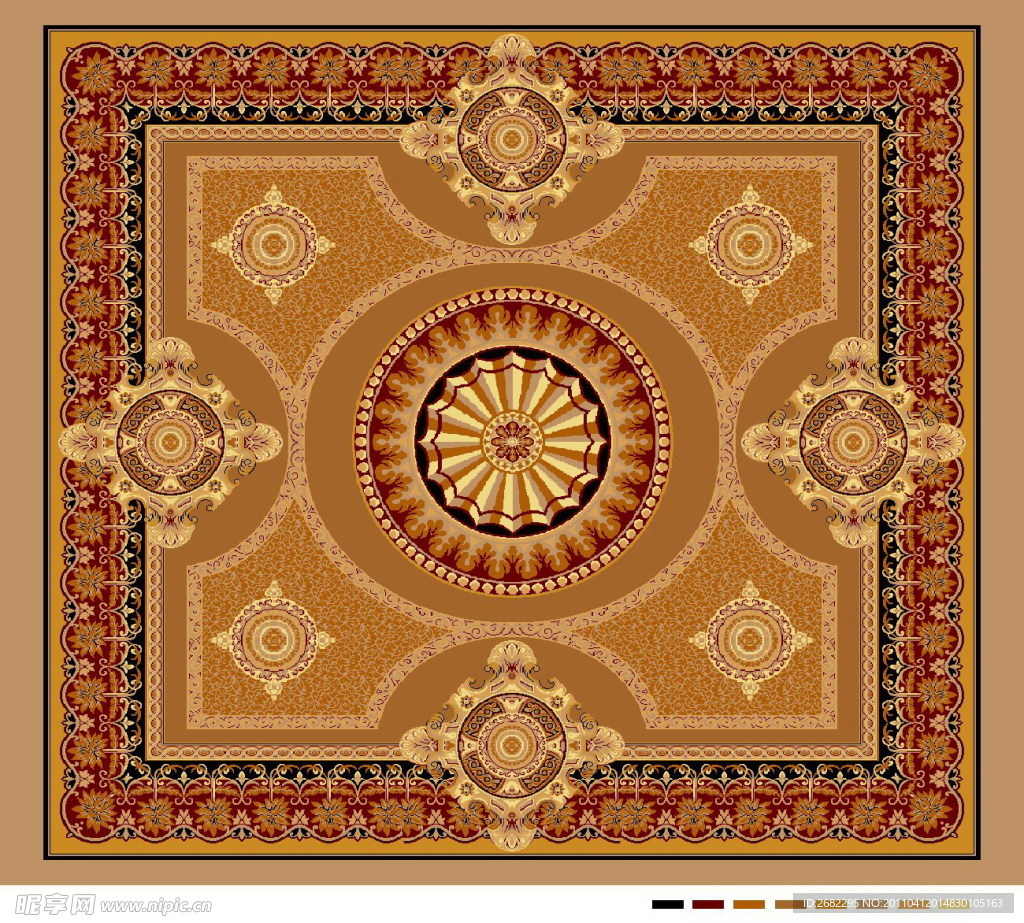 欧式大宴会厅地毯设计图