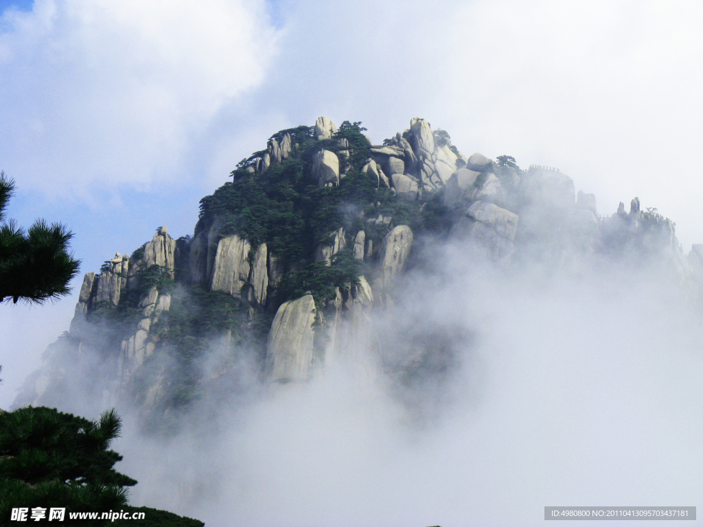 黄山云雾山顶