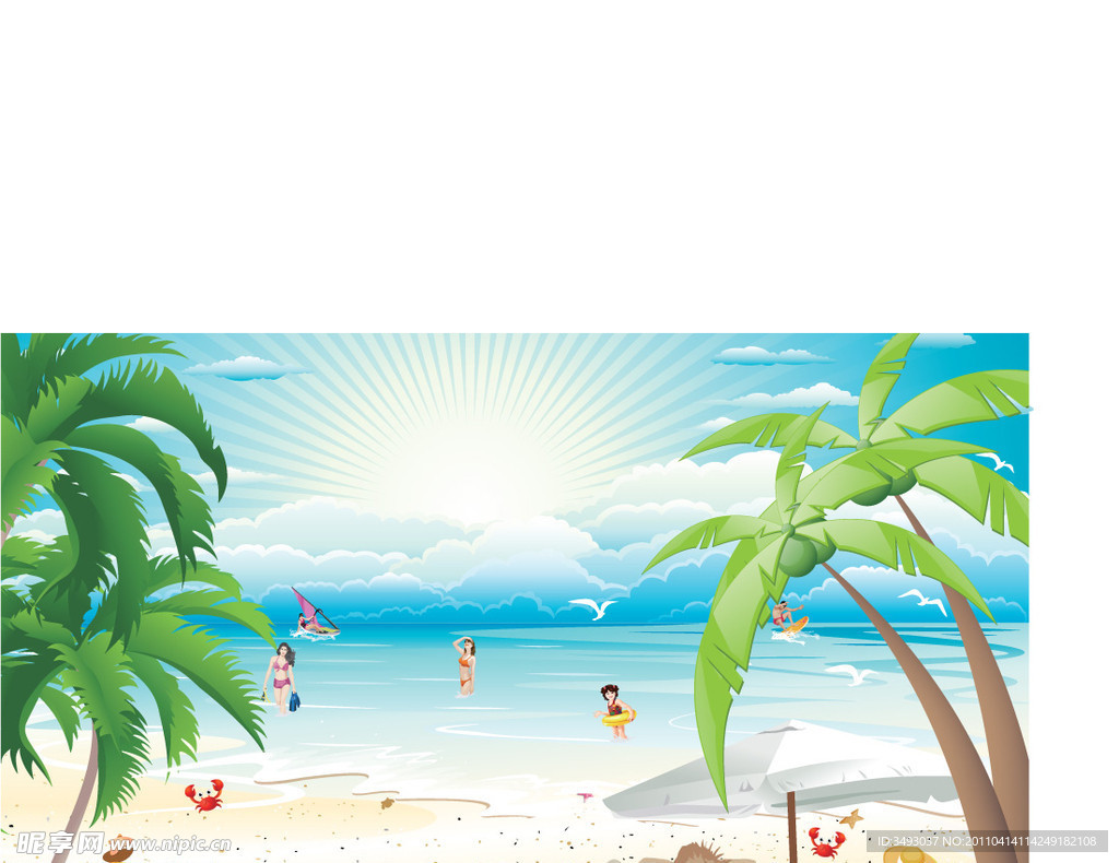 夏天海滩