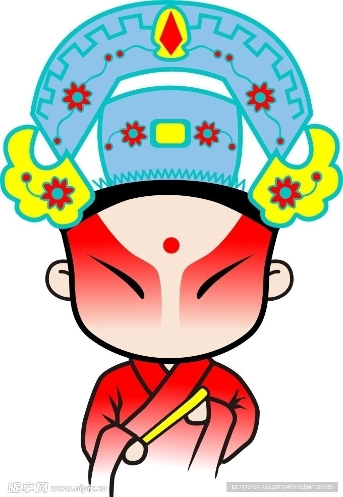 可愛的京劇男孩