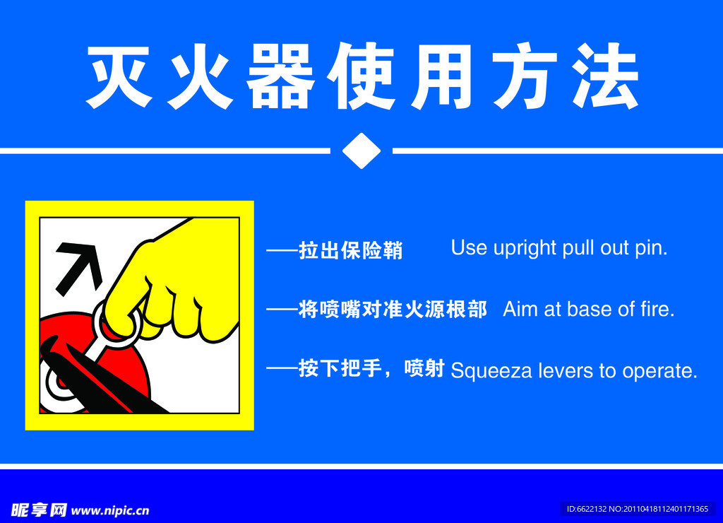 商场灭火器使用方法