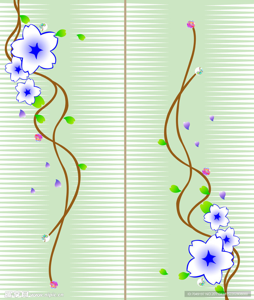 漂亮花腾移门图片