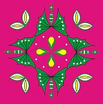 绿色蝴蝶 花纹花边