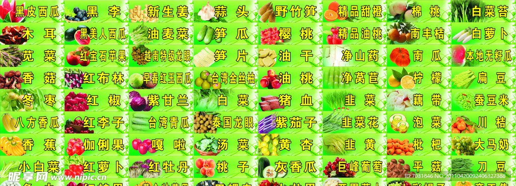 超市菜卡