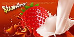 草莓牛奶广告