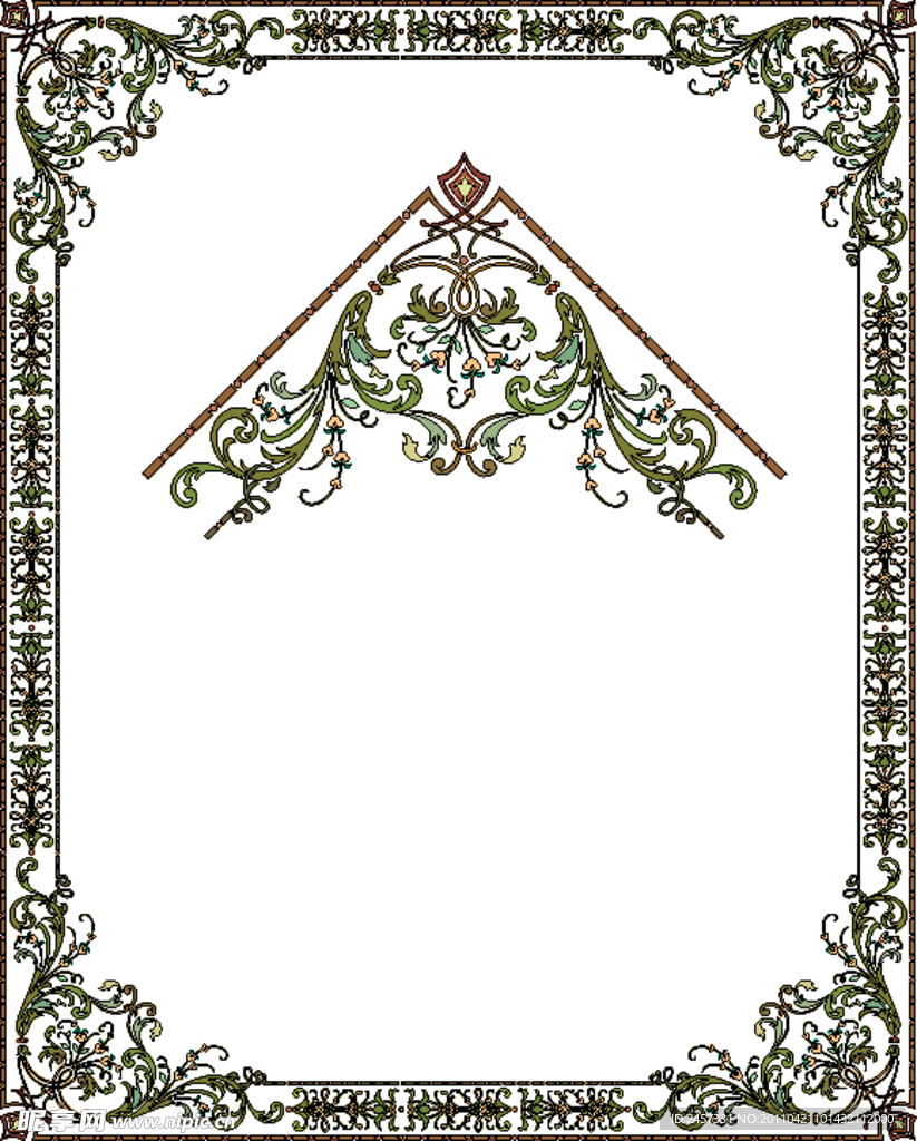 古典花纹花边框 相框