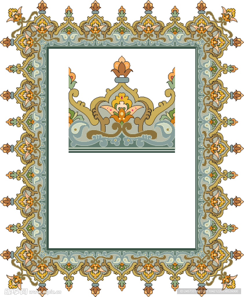 古典花纹花边框 相框