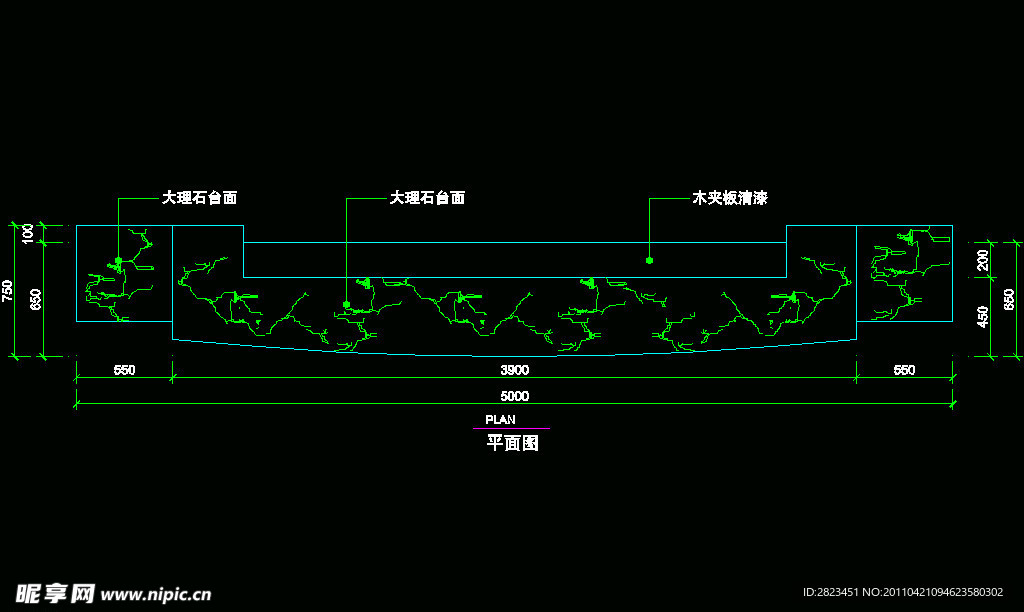 CAD之吧台收银台服务台设计