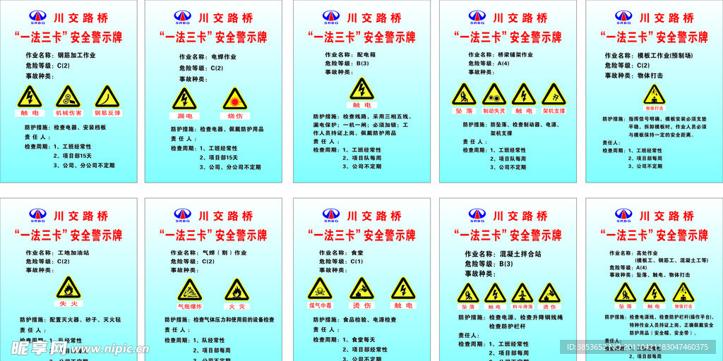 一法三卡安全警示牌