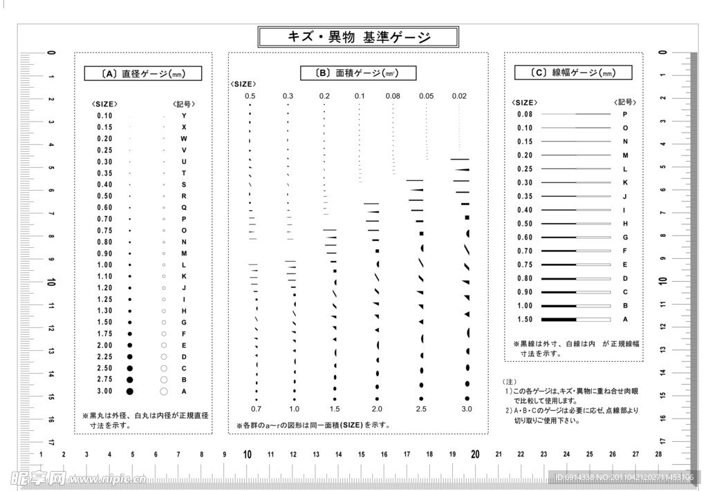 模具刻度测量尺