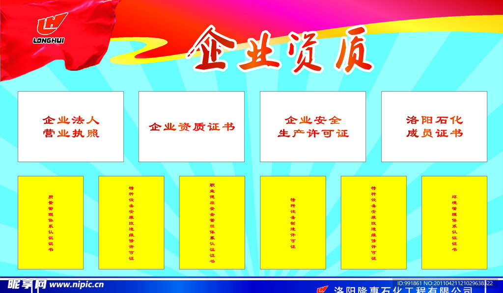 企业资质展板