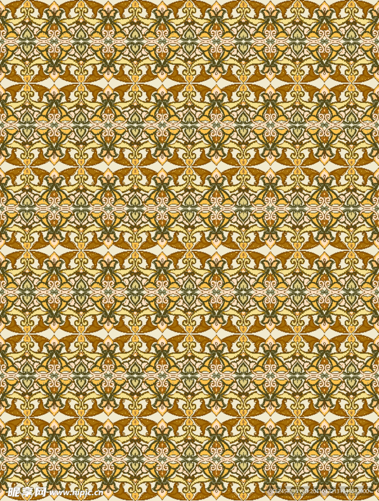 无缝古典花纹底纹