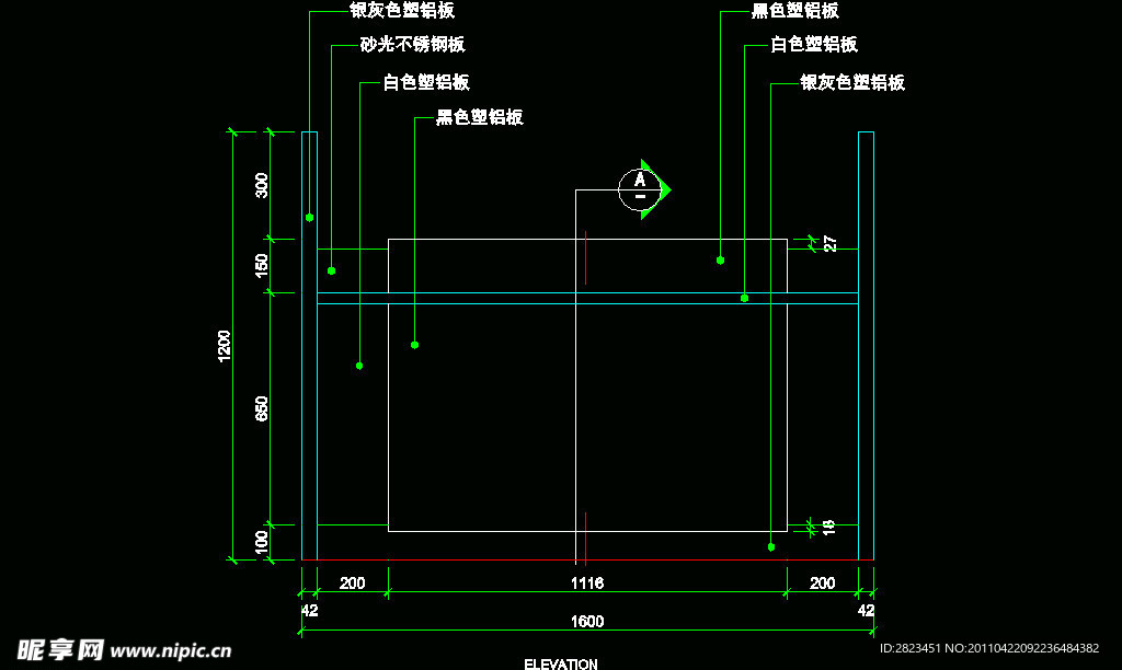 CAD之吧台收银台服务台设计