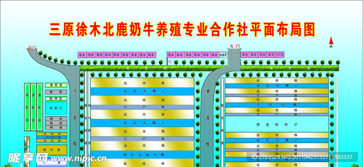 平面布局彩色图