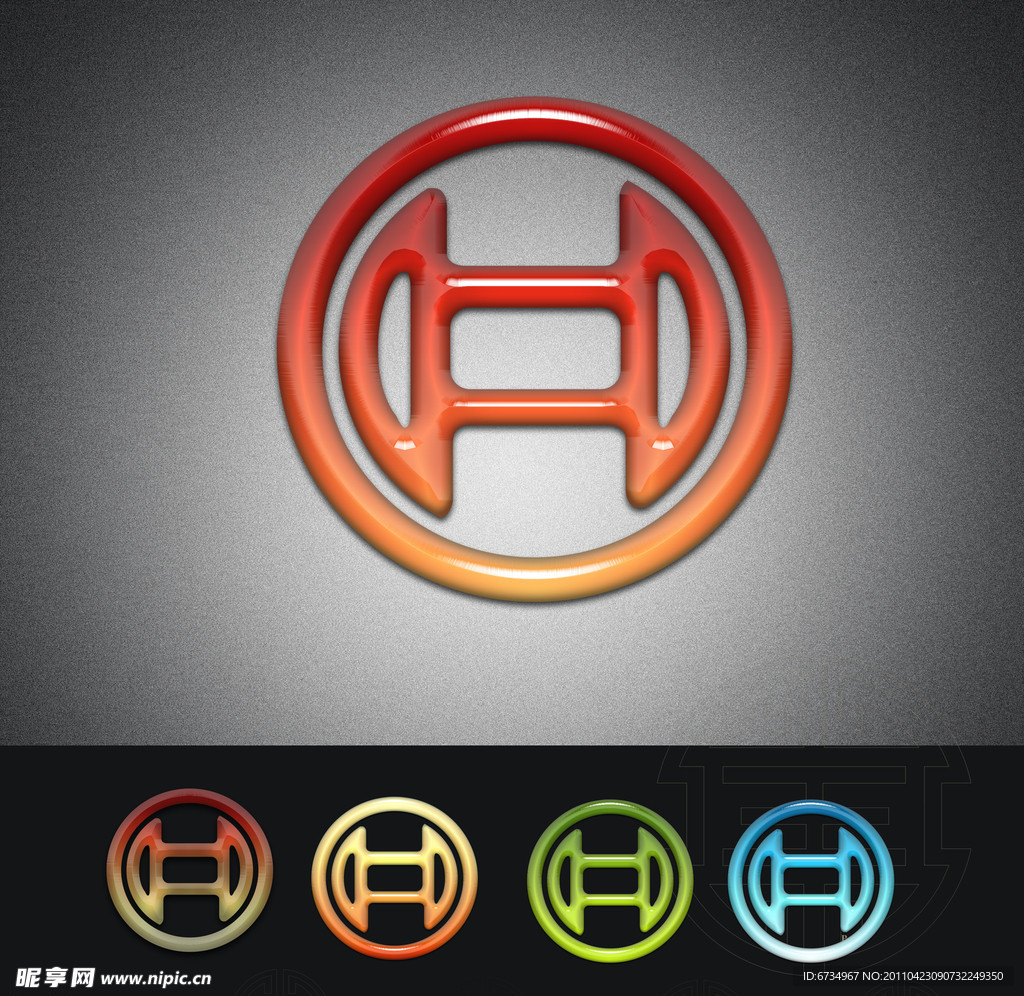 水晶logo设计 圆圈logo