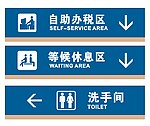 洗手间指示牌