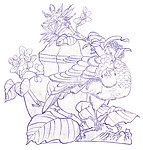稀有玉雕花鸟图稿