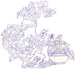 稀有玉雕花鸟图稿