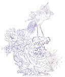稀有玉雕花鸟图稿