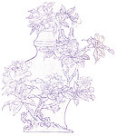 稀有玉雕花鸟图稿