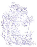 稀有玉雕花鸟图稿