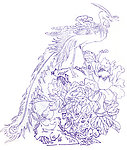 稀有玉雕花鸟图稿