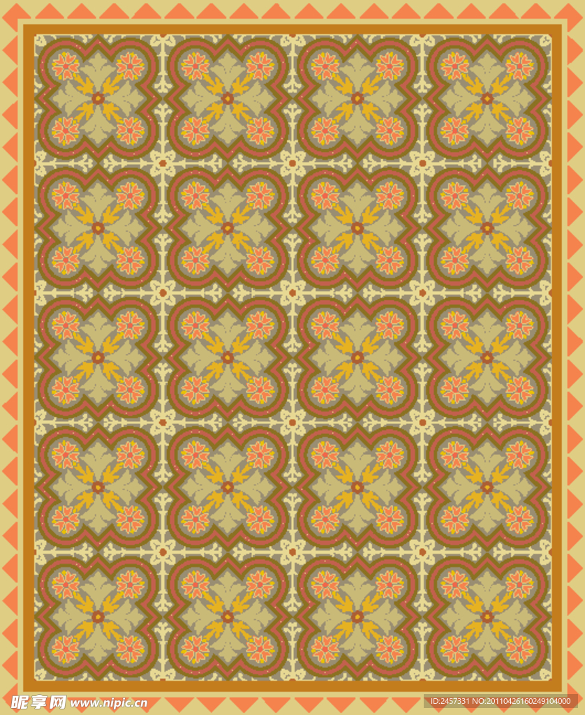 无缝古典花纹底纹