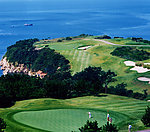 高尔夫 球场 半岛 风光 绿植 园林 大海 岛