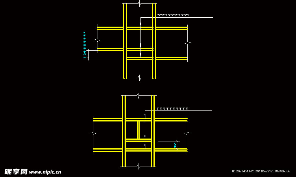 不等高梁与柱的刚性连接构造