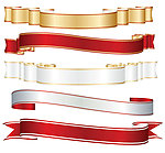 丝带banner矢量素材