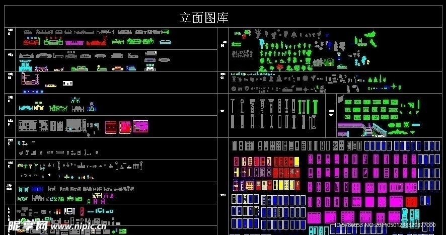 CAD立面图库