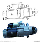 起动机 手绘
