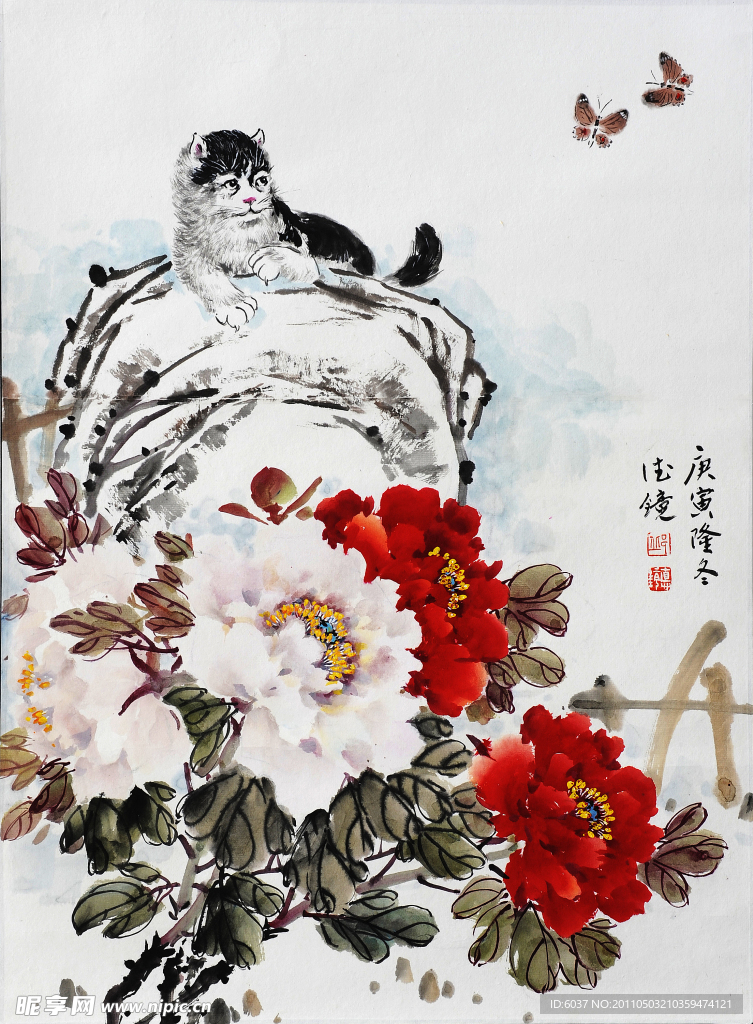牡丹蝴蝶