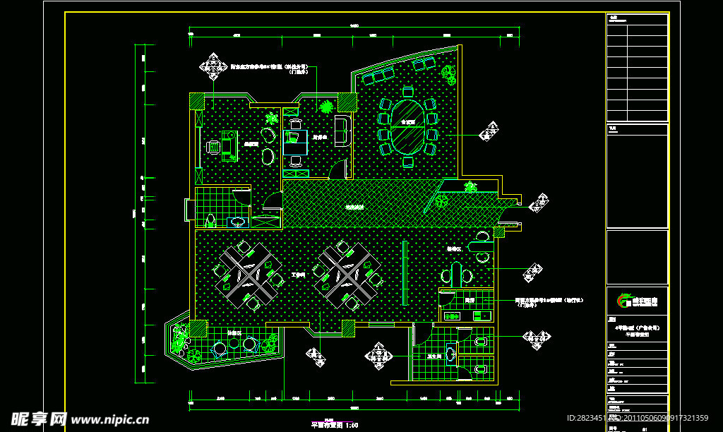 CAD之公司办公场所布置设计
