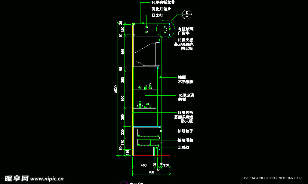 CAD之化妆道具店面布置