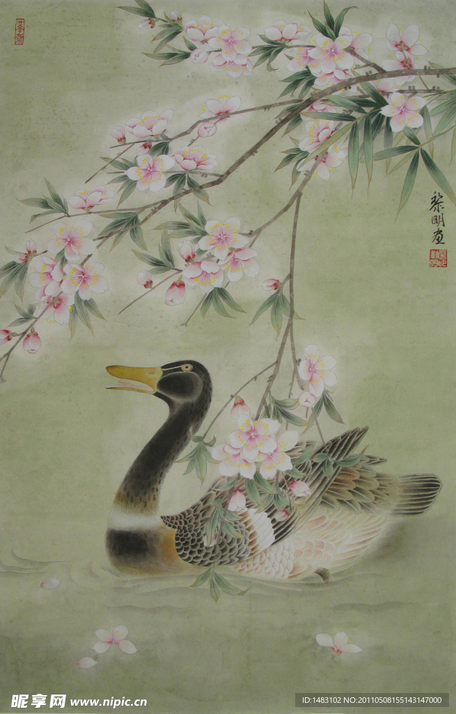 春江桃花图