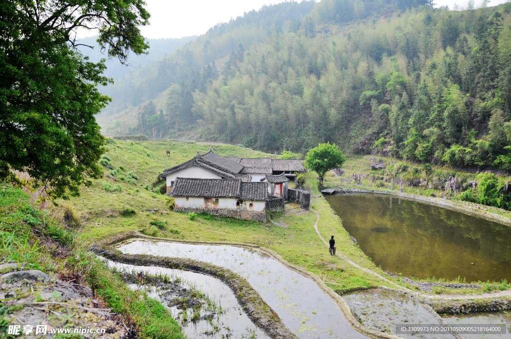 福建龙岩永定方形土楼人家祠堂