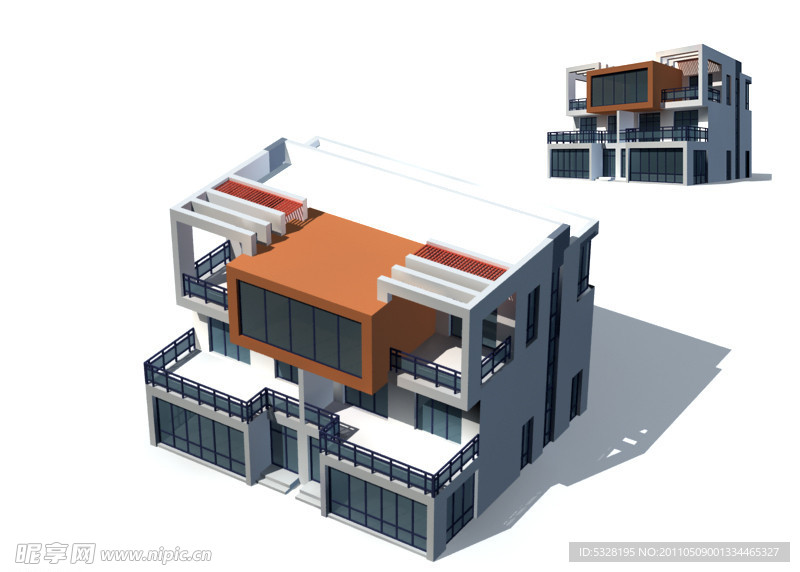 室外建筑别墅MAX MAP