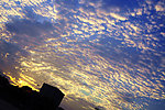 夕阳 蓝天