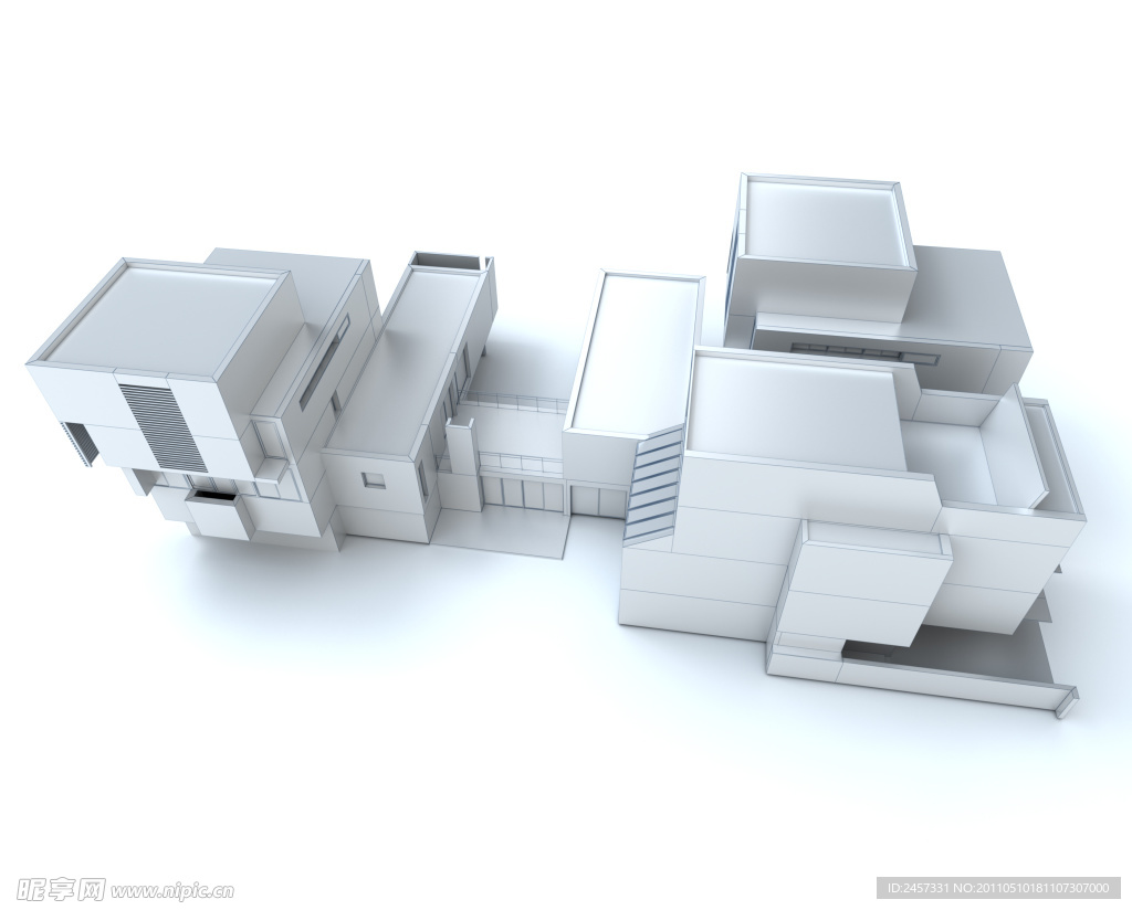 3d建筑模型 别墅洋房
