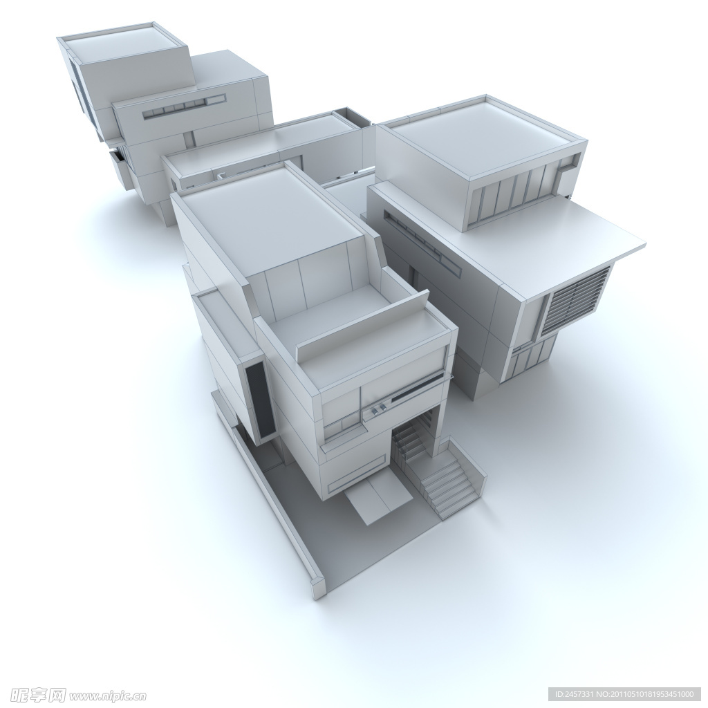 3d建筑模型 别墅洋房