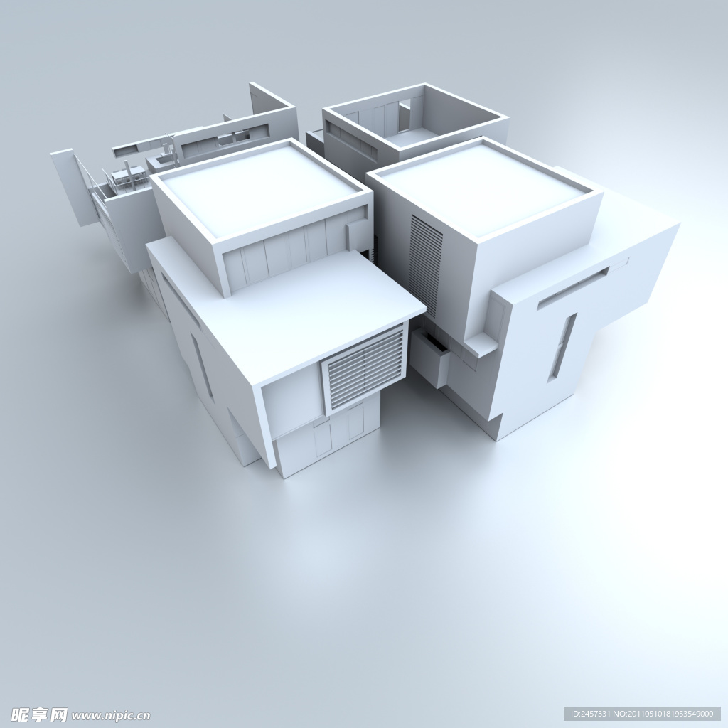 3d建筑模型 别墅洋房